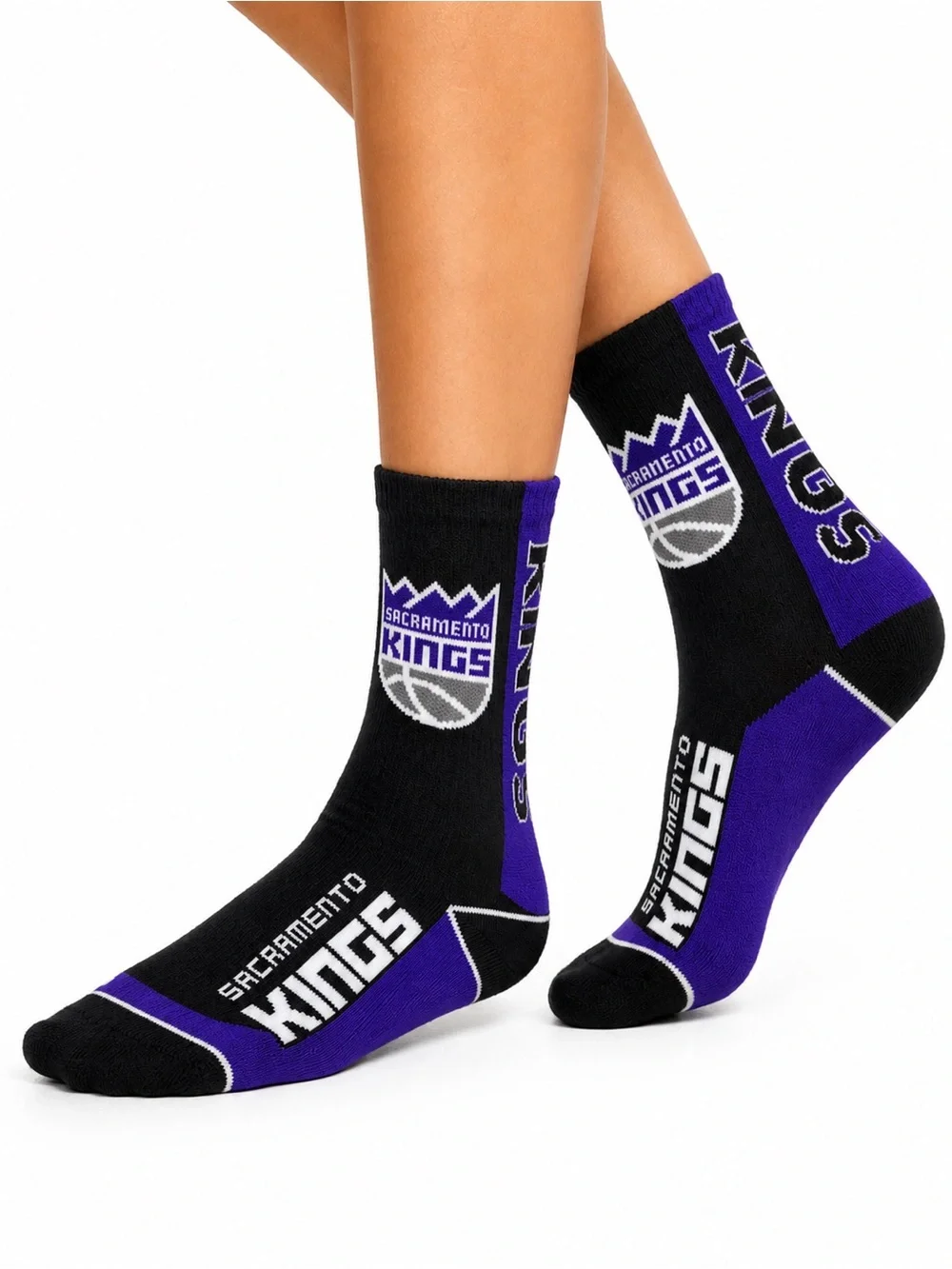 Black &‎ Purple Crew Socks